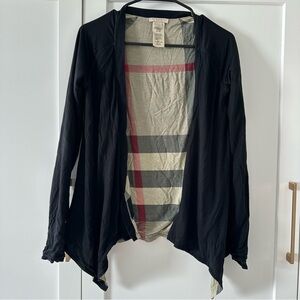 Burberry Black and Red Asymmetrical Blouse